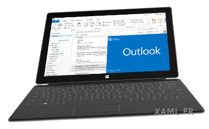 Surface 2 avec Outlook